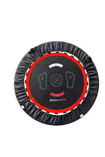 bigshot Fitness Trampoline CS-40, 30", Sponge Handle, Easy to Fold, Steel Frame, Black-Blue