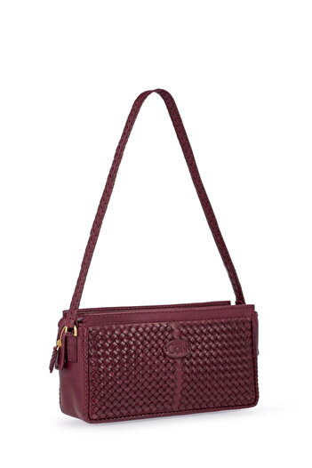 GÖN Handmade Purple Women's Shoulder Bag Side