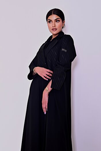 Elegant Black balloon blouse abaya