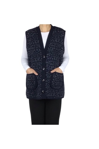 ECE GİYİM Women's Buttoned Front Thick Winter Short Vest with Pockets