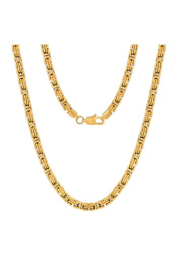 Vexed VEXXS Men's Necklace 4/6mm 18K Gold Plated Byzantine Chain Gold Byzantine Chain for Men Women Girl M