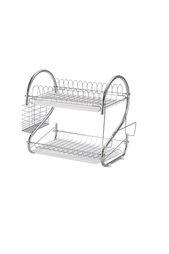 stuffix Uscator vase supraetajat Stuffix®, inox, aluminiu si plastic, suport pahare si tava de scurgere, 41
