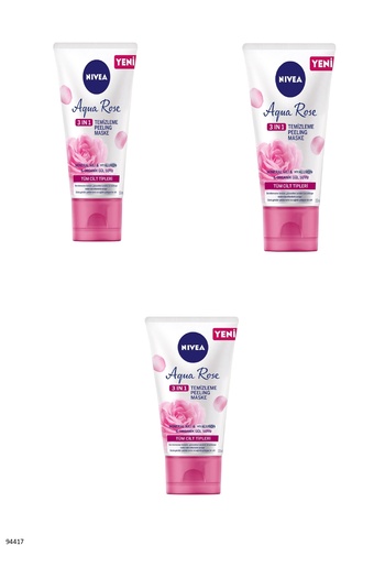 NIVEA 94417 Aqua Rose 3 in 1 3 Pieces