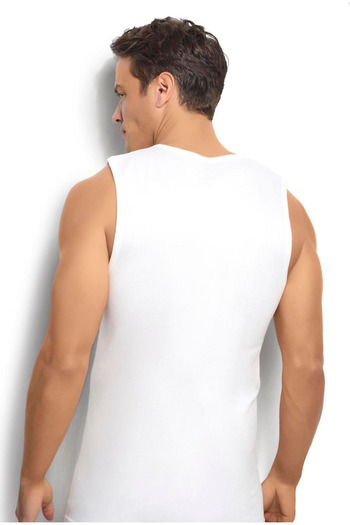 MUK's Beauty Tools Men's Zero Sleeve Undershirt Tank Top 100% Cotton