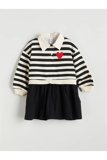 LC Waikiki Baby Collar Long Sleeve Girl's Dress