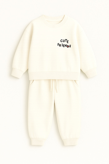 Let's Wear Cute Friends Printed Kids Premium Compact Kids Set - 2 Piece Sports Set