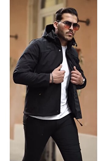 PRİFALDİ Water And Windproof Fur Softshell Men's Coat