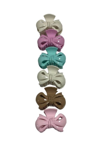 ZAYA 6-piece large latch clip set in various colors and shapes