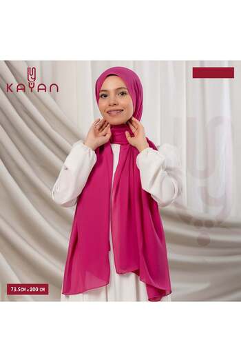 KAYAN LONG PLAIN CHIFFON SCARF PINK COLOR
