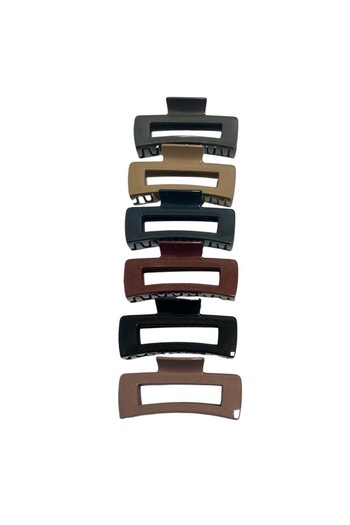 ZAYA 6-piece large latch clip set in various colors and shapes