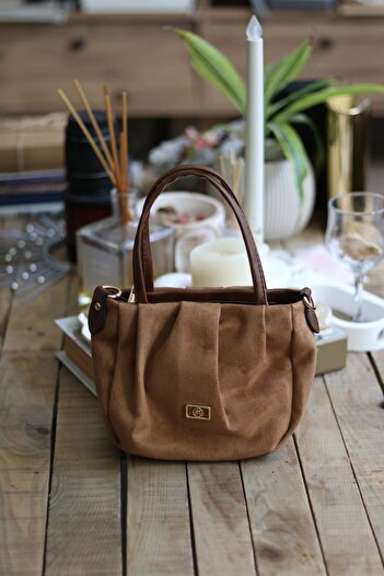 Moom Bag Women's Cemel Suede Strap Shoulder Bag