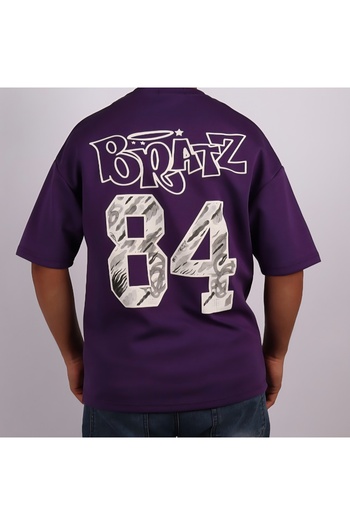 Red Planet Oversize T-Shirt with Number 84 Print