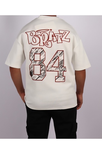 Red Planet Oversize T-Shirt with Number 84 Print