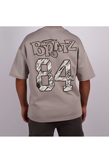 Red Planet Oversize T-Shirt with Number 84 Print