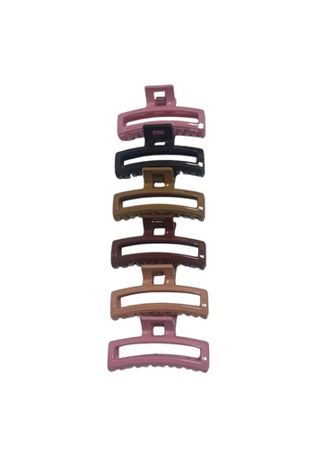 ZAYA 6-Piece Large Latch Clip Set in Assorted Colors and Shapes