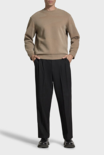 Emporio Armani Cotton Regular Fit Crew Neck All over Logo Sweat Men's Sweat Em002900 Af10013 F6