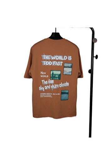 Red Planet Men’s Oversized Graphic T-Shirt | Streetwear Casual Short Sleeve Top