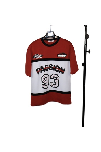 Red Planet Oversize Printed T-Shirt "PASSION 93" – Sporty Style