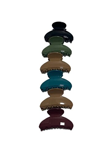 ZAYA 6-Piece Large Latch Clip Set in Assorted Colors and Shapes