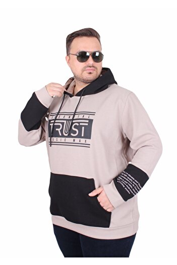 Starbattal Large Size Hooded Sweat Double Face Trust 25701 Beige
