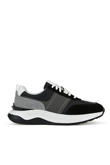Ziya , Men's Genuine Leather Sneaker 153983Z1425 Black