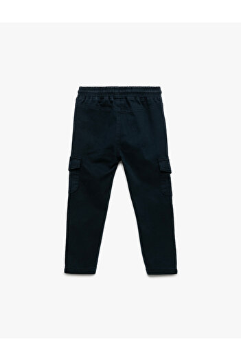 Koton Baby Boy Cargo Pocket Tie-Waist Cotton Pants