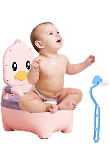 fulina Baby Potty Training Seat - Pink Toilet Trainer With Handles, Toddler Kids Chair With High Back Suppo
