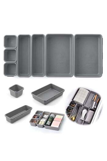 fulina 16-PCS Jewelry & Makeup Accessory Organizer,Multi-Purpose Organizer in the Drawer,3 Different Sizes