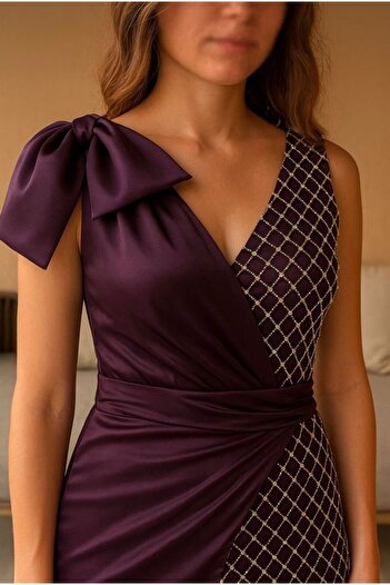 VİVİ purple evening dress
