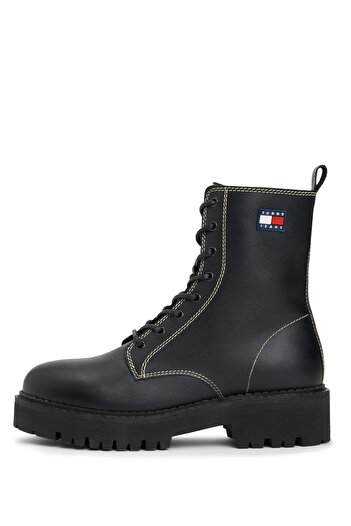 Tommy Hilfiger Deri Siyah Kadın Bot EN0EN02907BDS