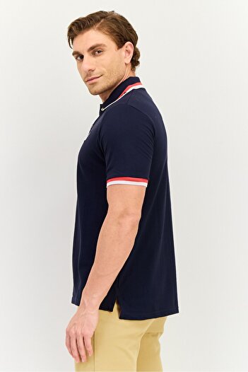 Nautica Men Regular Fit Embroidered Logo Short Sleeve Polo Shirt, Navy