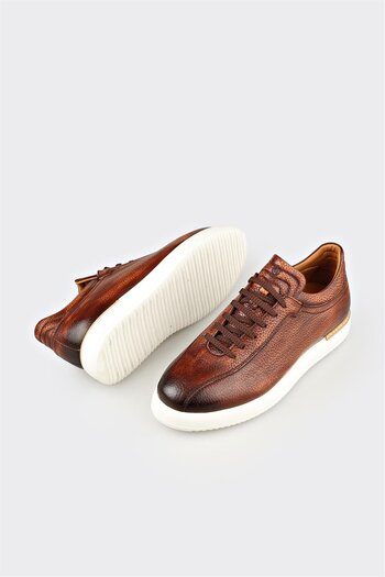 Elle Shoes Taba Deri Erkek Günlük Ayakkabı