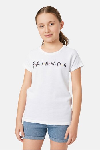 Sinsay Kids Girl Short Sleeve Graphic T Shirt, White