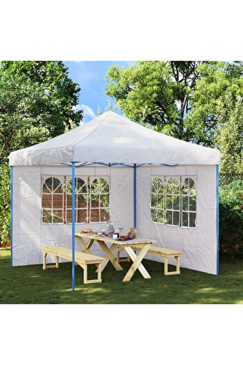 vidaxl Party Tent Sidewall 2 pcs with Window PE White