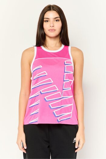 New Balance Women Sportswear Fit Sleeveless Training Tank Top, Dark Pink