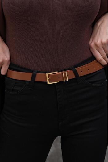 Desre Moda Körülü Gold Buckle Women's Belt Trouser Belt Coat Belt Waist Belt Shirt Belt