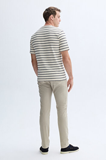 Mudo ÇİZGİLİ BİSİKLET YAKA T-SHIRT