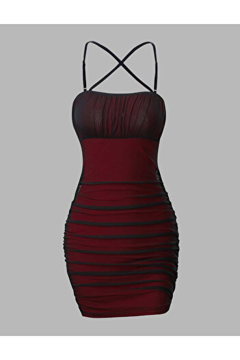 SHEIN mini dress, cherry red