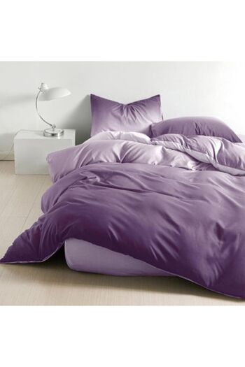 Casa de Vis Set lenjerie de pat, 1 persoana, 140 x 200 cm, cu elastic, finet satinat, 4 piese,
