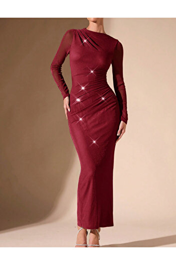 SHEIN maxi dress, cherry red