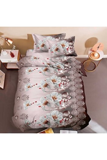 Casa de Vis Set lenjerie de pat, 1 persoana, 150 x 220 cm, bumbac satinat, 4 piese, Casa de Vis, BG-31