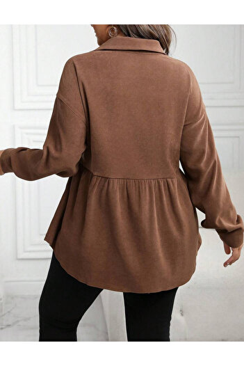 SHEIN Curve+ shirt, brown