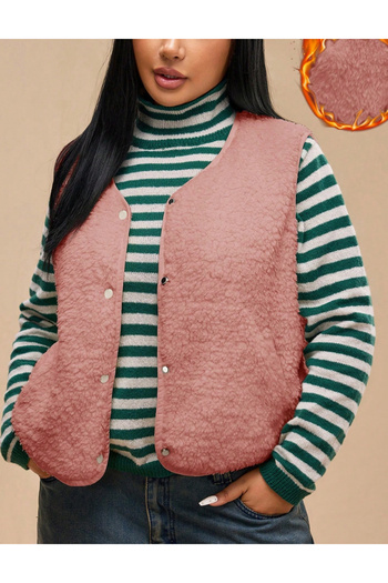 SHEIN Curve+ vest, pink