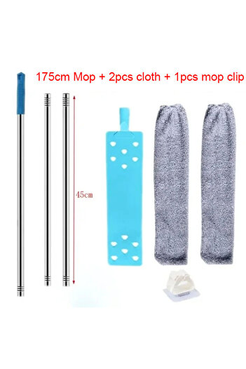 Choice1 3 Pole Mop Long Handle Mops Detachable Floor Ceiling Cleaning Mops Bed Bottom Dust Cleaner Sofa Dust