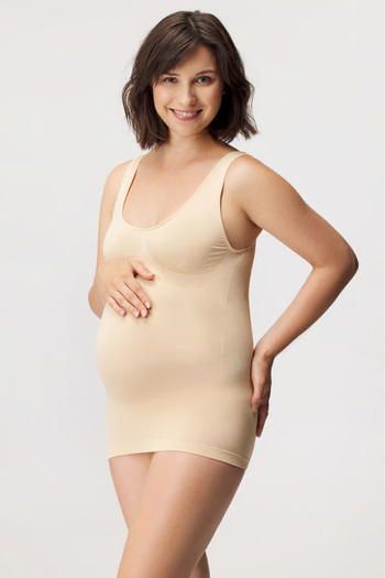 MİSTİRİK Alvano Model Thick Strap Recovery Maternity Tank Top Skin Color