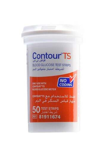 Contour TS Highly accurate and easy-to-use blood glucose test strips - fast results with 50 strips
