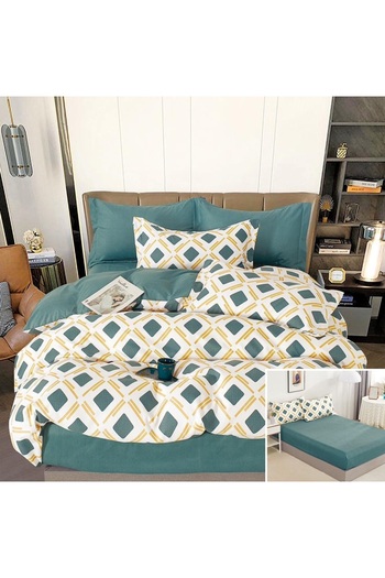 OEM Double Bedding Set - Green - Cotton Blend