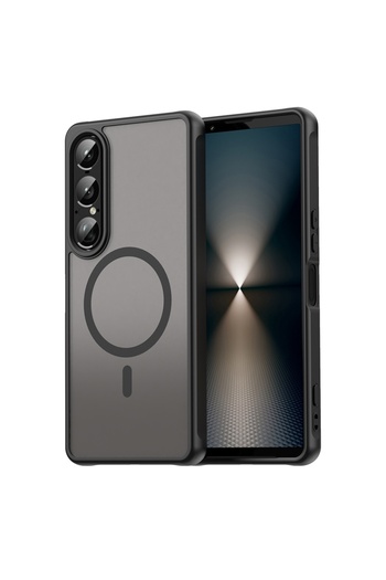 SKYDDAR INNOVATION Case for Sony Xperia 1 VII, HaloFrost MagSafe II, Anti-Shock, sticker set, Black