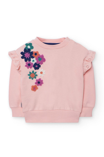 Boboli Girl's Süzüne Floral Embroidered Sweatshirt