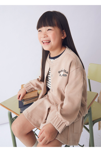 MAYORAL Girl's Beige Suit |   Snap Fastener Jacket + Elastic Shorts |   4-10 Years Old |   Stylish and Comfortable Combination